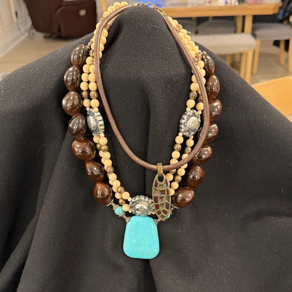 Elegant Beaded Necklaces with Turquoise Accents Lot